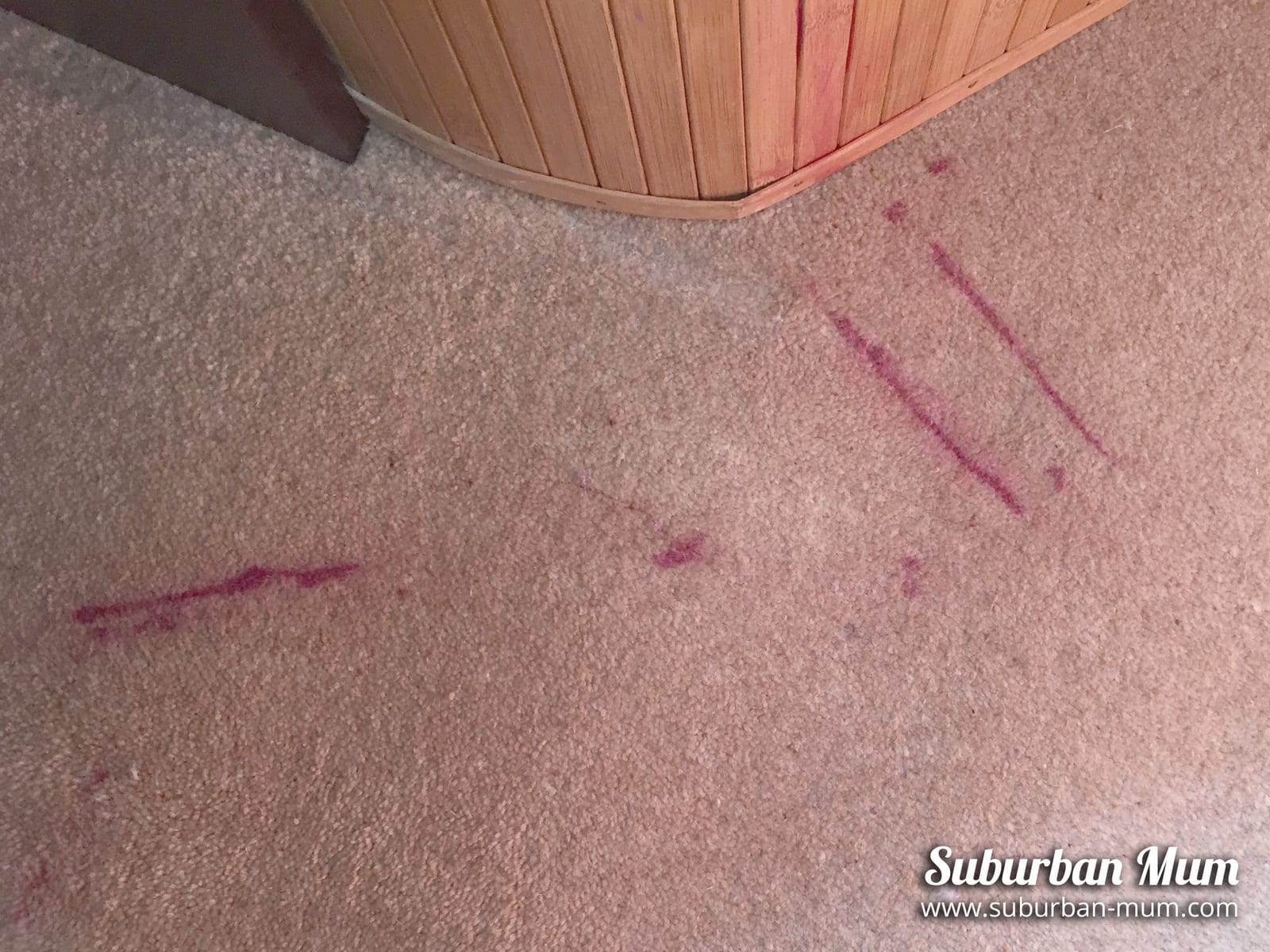 Nail polish on carpet