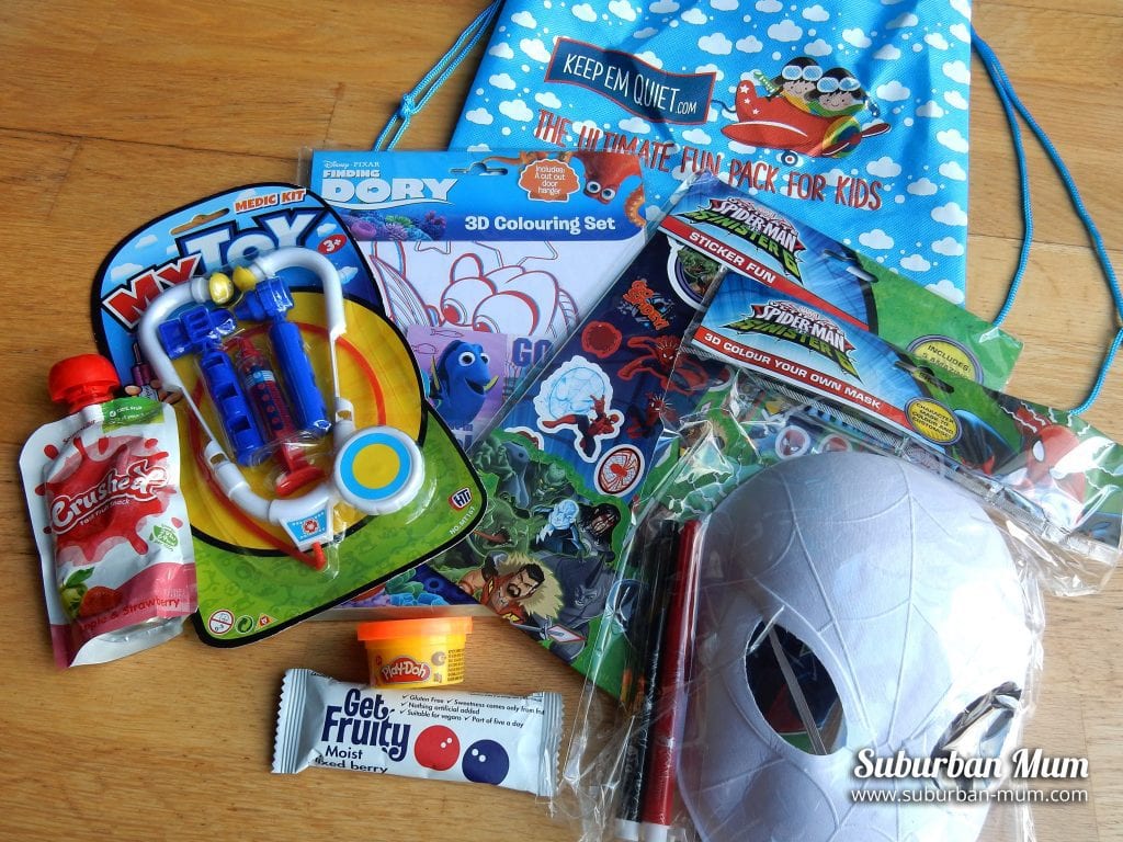 Review Keep Em Quiet fun travel packs for kids Suburban Mum