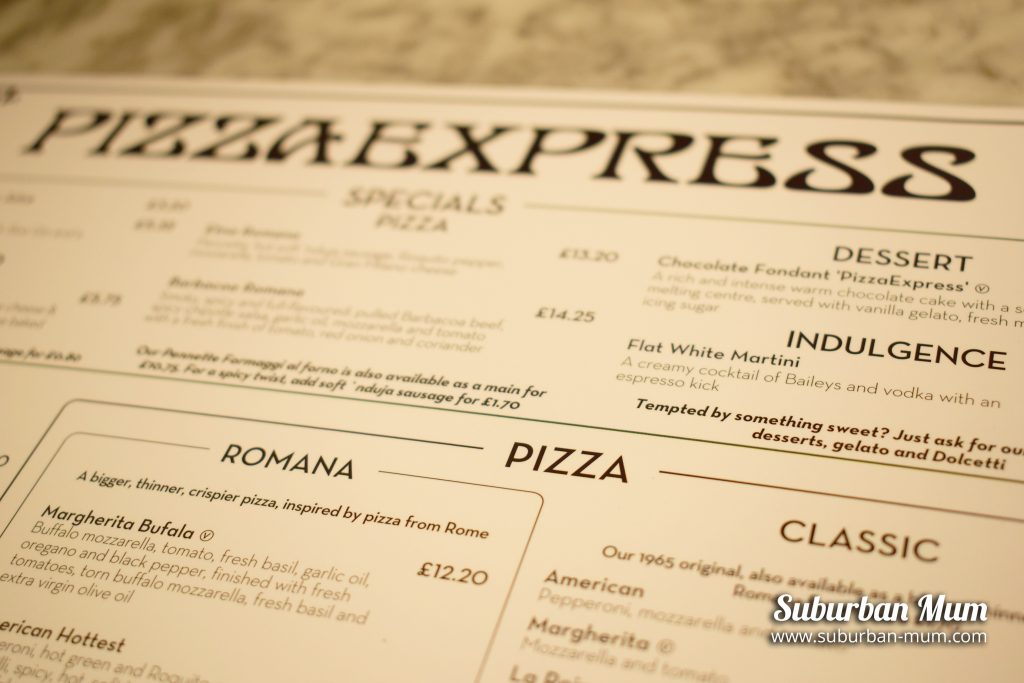 pizza-express-menu