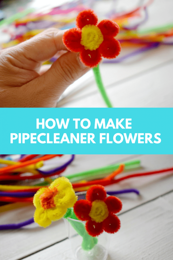 Pipe cleaner flowers - This crafty family