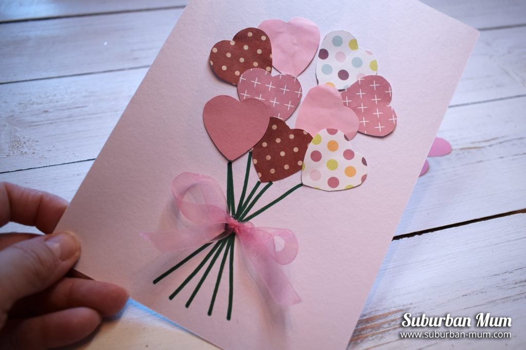 heart bouquet card
