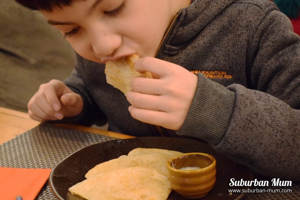 The Giggling Squid - Roti with condensed milk