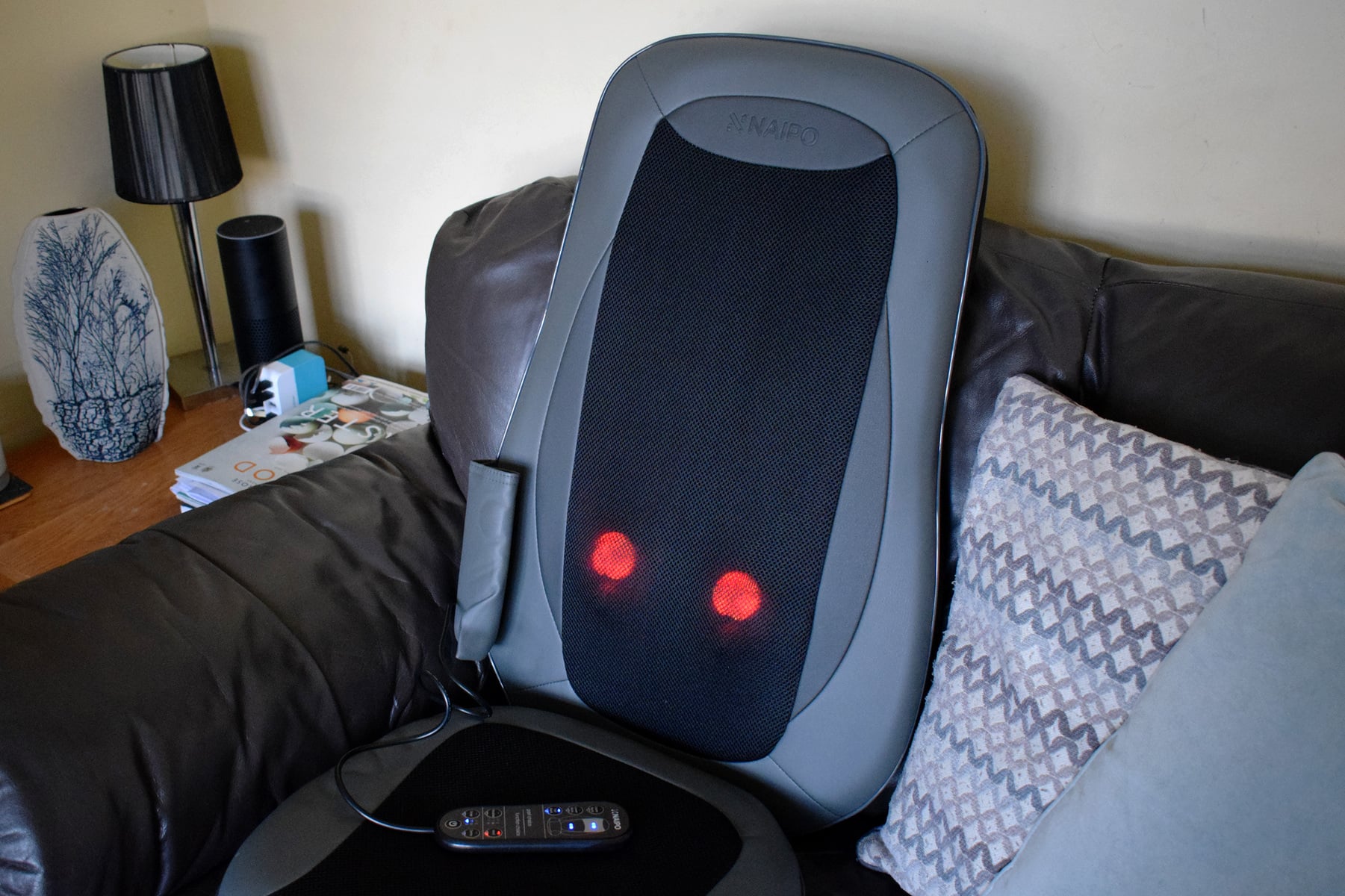 Naipo Shiatsu Massage Cushion with Heat and Vibration, Massage